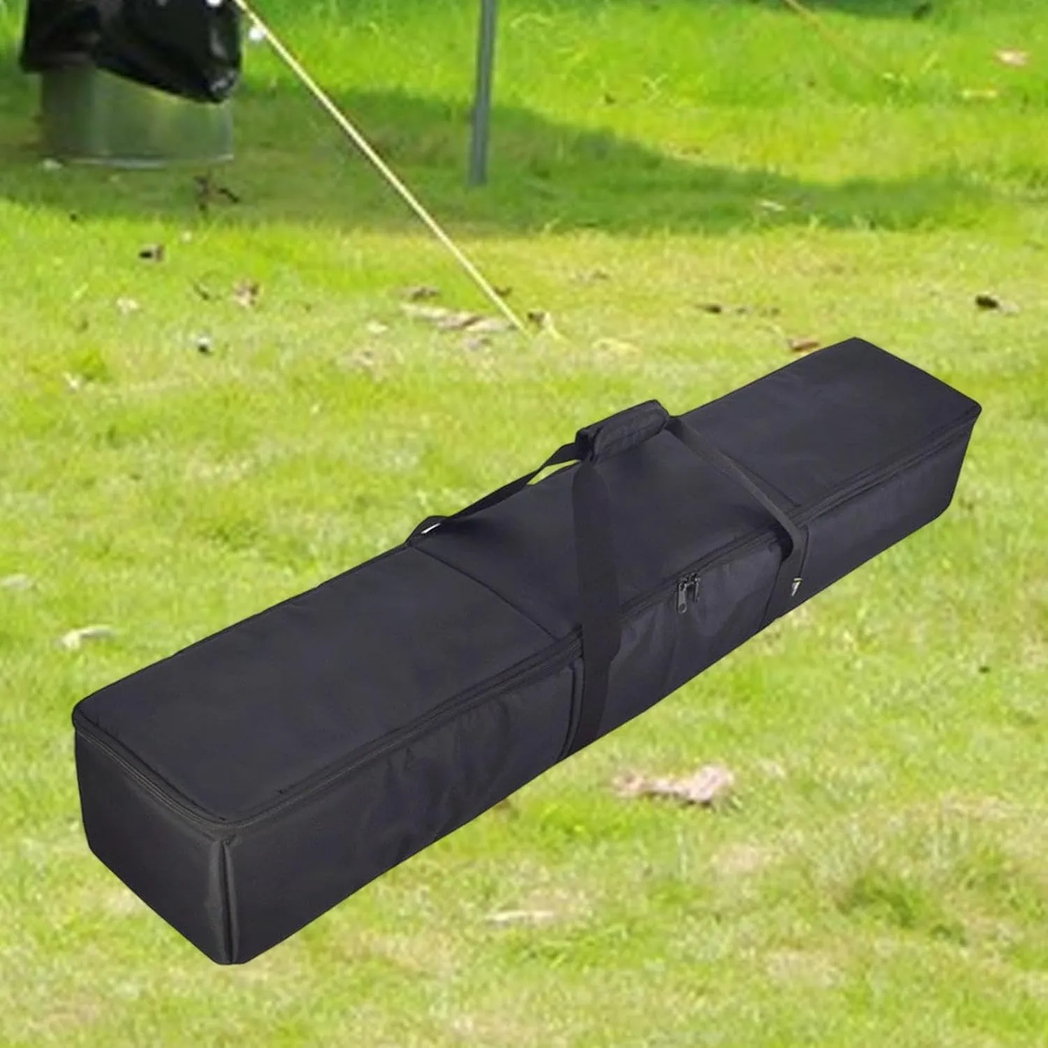 Outdoor Hammock Stand Carry Handbag Folding Hanging Chair Storage Bag Travel Oxford Cloth Zippered Duffel Bag for Short Trips, Black