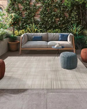 Outdoor Rug 4x6 ft for Patio Lattice Cotton Texture Non Slip Patio Area Rugs Outside Floor Mat, Indoor/Outdoor Carpet for Deck, Backyard, Camping, Balcony, Picnic