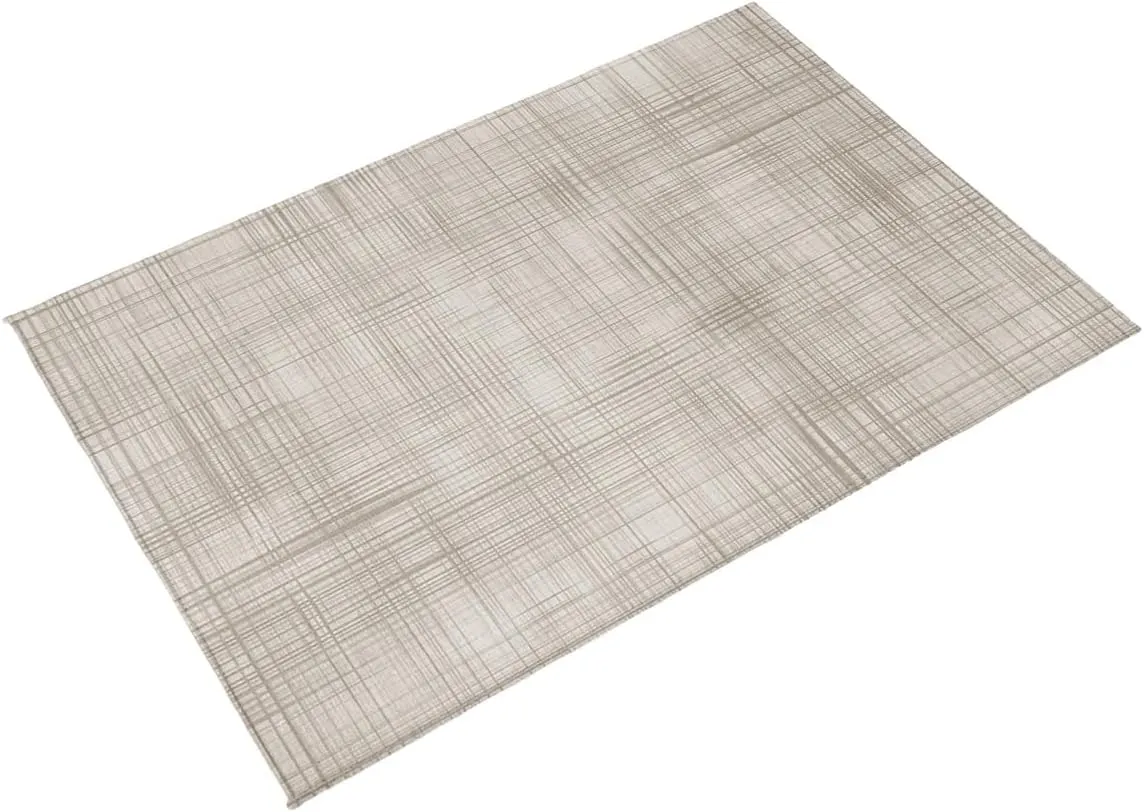 Outdoor Rug 4x6 ft for Patio Lattice Cotton Texture Non Slip Patio Area Rugs Outside Floor Mat, Indoor/Outdoor Carpet for Deck, Backyard, Camping, Balcony, Picnic