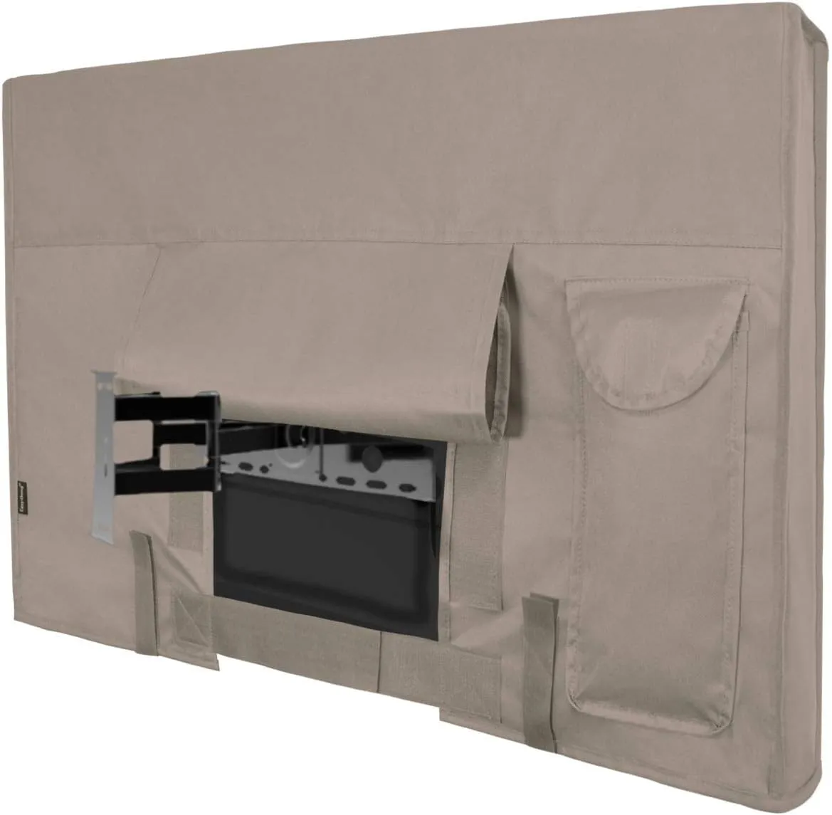 Outdoor TV Cover for 50 to 52 inches LCD, LED, Waterproof, Weatherproof and Dust-Proof TV Screen Protectors with Cleaning Cloth (52 inch,Camel)