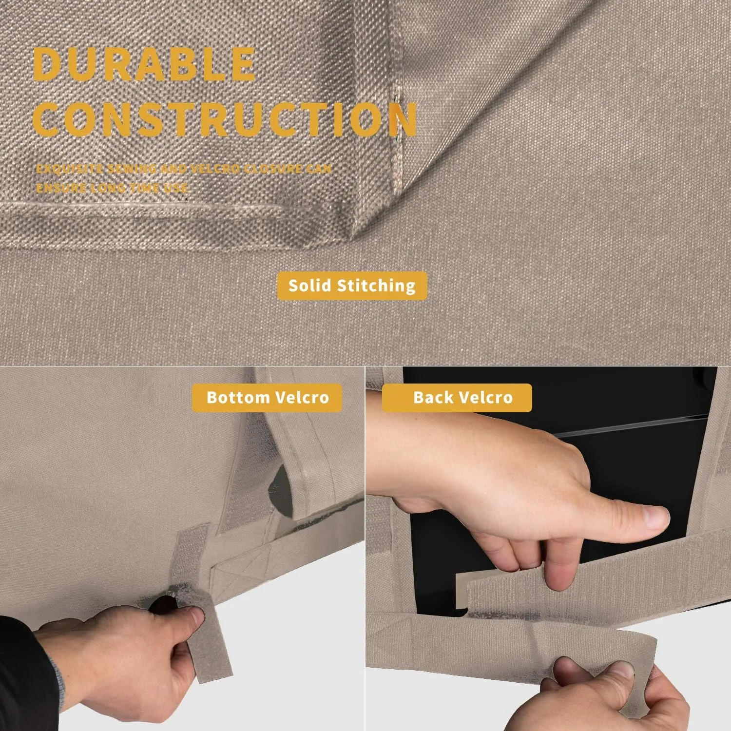 Outdoor TV Cover for 50 to 52 inches LCD, LED, Waterproof, Weatherproof and Dust-Proof TV Screen Protectors with Cleaning Cloth (52 inch,Camel)