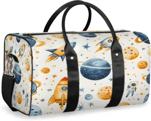Outer Space Duffle Bag for Travel, Overnight Weekend Gym Carry On Luggage Bag, Nebula Universe Planet Travel Duffel Bag for Men Women