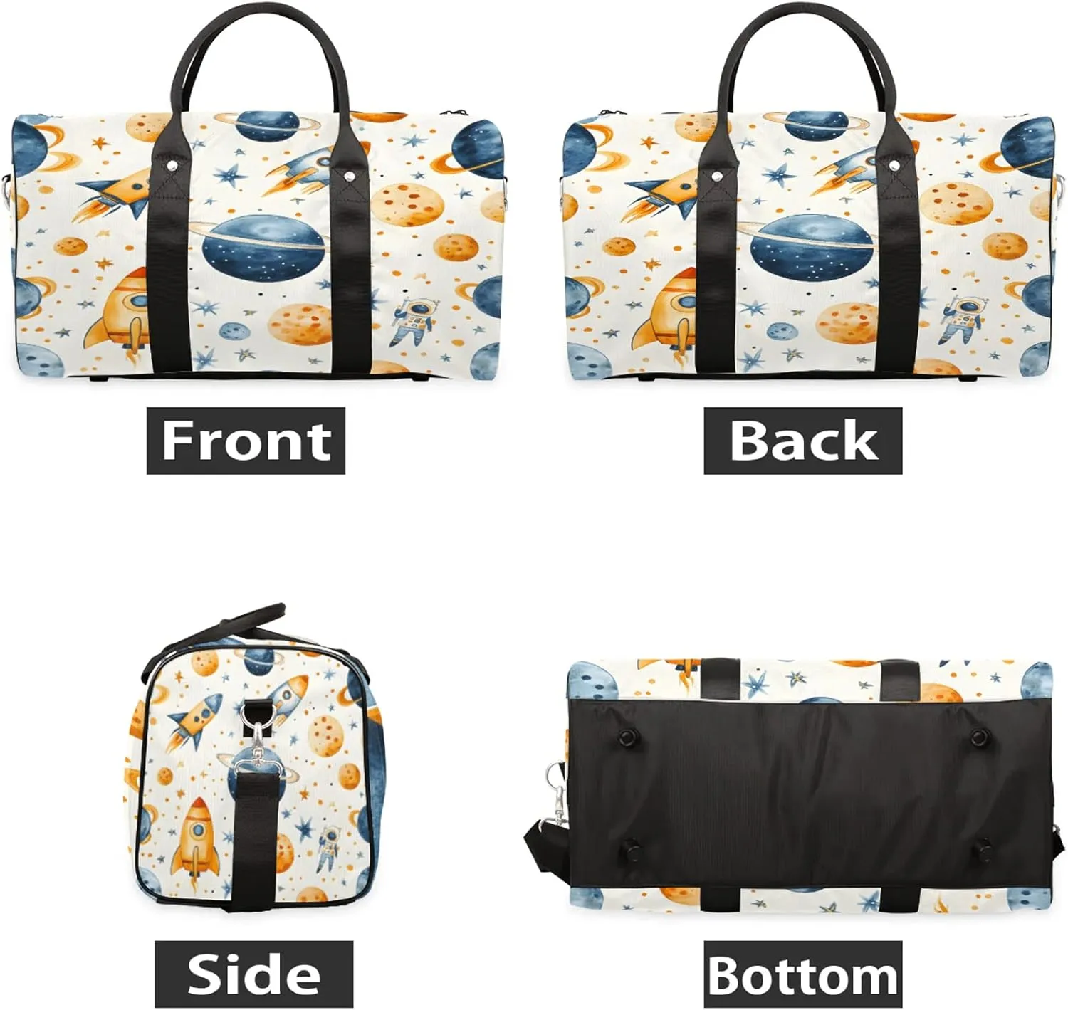 Outer Space Duffle Bag for Travel, Overnight Weekend Gym Carry On Luggage Bag, Nebula Universe Planet Travel Duffel Bag for Men Women