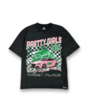 Oversized Vintage Racing Tee - Pretty Girls