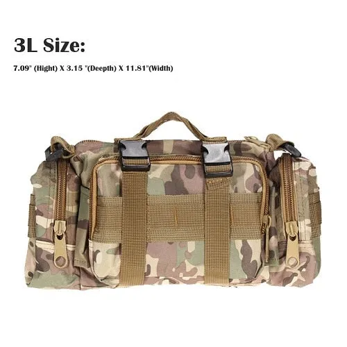 Oxford Bag Hiking Military Waterproof Tactical Bags Waist Molle Pack Waist 3L/6L/30L Unbeatable Climbing Outdoor Positive testimonials Bags Camping