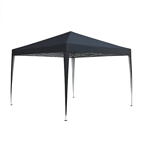Panana Pop Up Gazebo 10''x10'' Waterproof Outdoor Garden Marquee Awning Party Tent Canopy and Carry Bag 3 X 3m (Black)