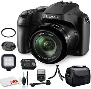 Panasonic Lumix DC-FZ80 4K Digital Camera | 60X Zoom, 18.1MP Sensor, Touchscreen LCD with LED Video Light   Digital Flash   Soft Bag   More
