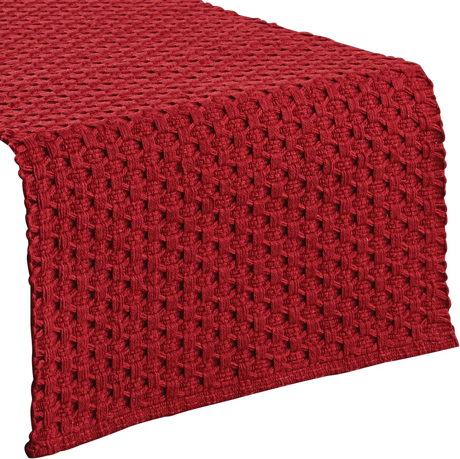 Park Designs Red Chadwick Braided Farmhouse Table Runner 36 Inch | 13x36 Rustic Dining Table Accessory | Hand Loomed & Rugged Texture | Modern Farmhouse Table Runners 36 Inches