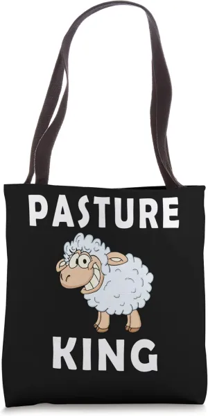 Pasture King Funny Sheep Farmer Tote Bag