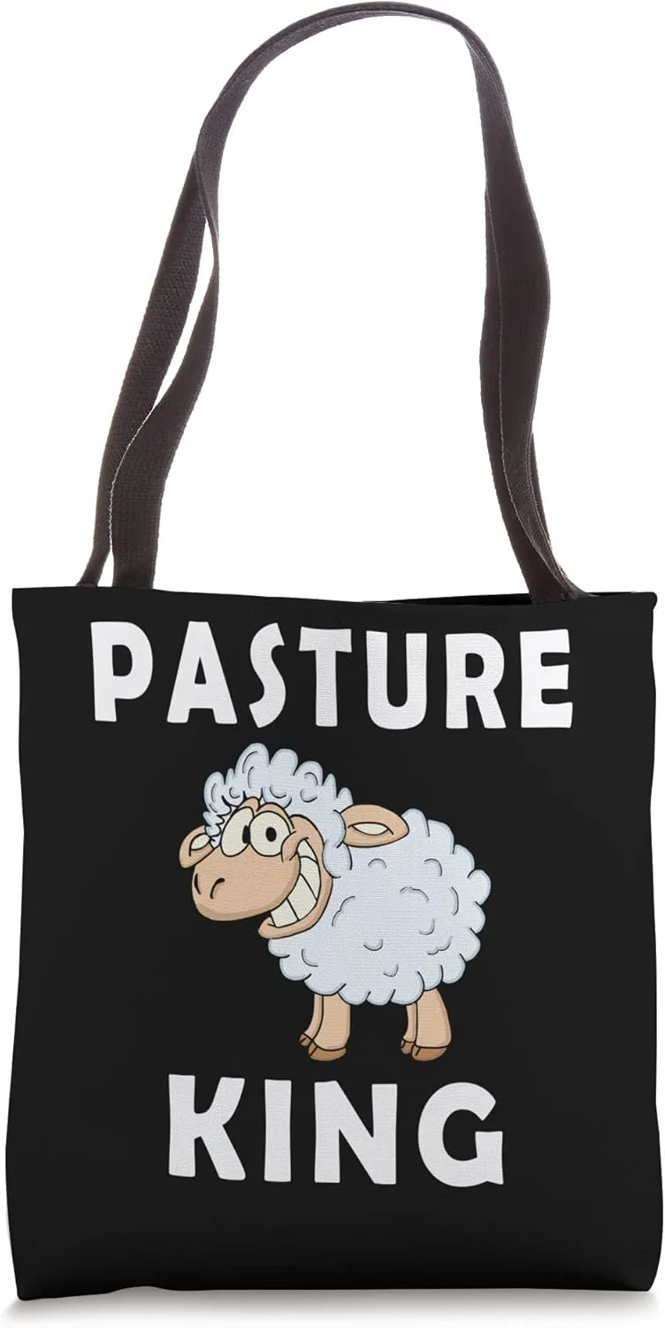 Pasture King Funny Sheep Farmer Tote Bag