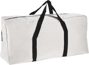 PATIKIL 26" Camp Chair Replacement Bag, Large Storage Duffle Bag Waterproof Moving Bag with Zipper Foldable Canvas Tote Bag for Travel Camping, Beige (26"x13.7"x7.8")