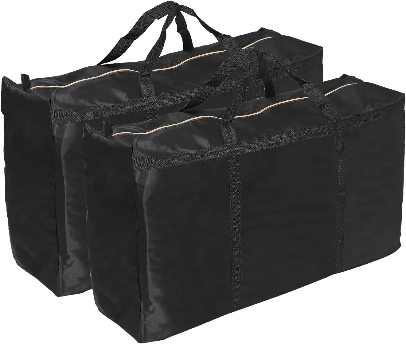 PATIKIL 29" Large Moving Bag for Travel, 2 Pack 210D Oxford Waterproof Storage Bag with Double Zippers Duffle Bag for Storage Packing Home Traveling Camping, Black (29"x9.8"x19")