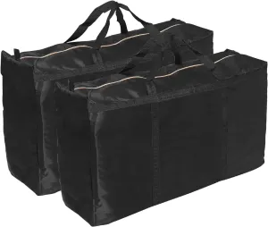 PATIKIL 29" Large Moving Bag for Travel, 2 Pack 210D Oxford Waterproof Storage Bag with Double Zippers Duffle Bag for Storage Packing Home Traveling Camping, Black (29"x9.8"x19")
