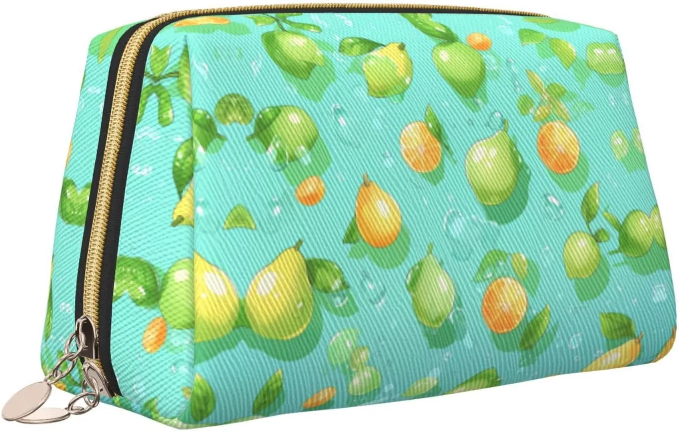Pear Cartoon Picturemakeup Bag Organizer,Toiletry Cosmetic Bag,Zipper Pouch Brushes Storage Case(Large), CMC-11878