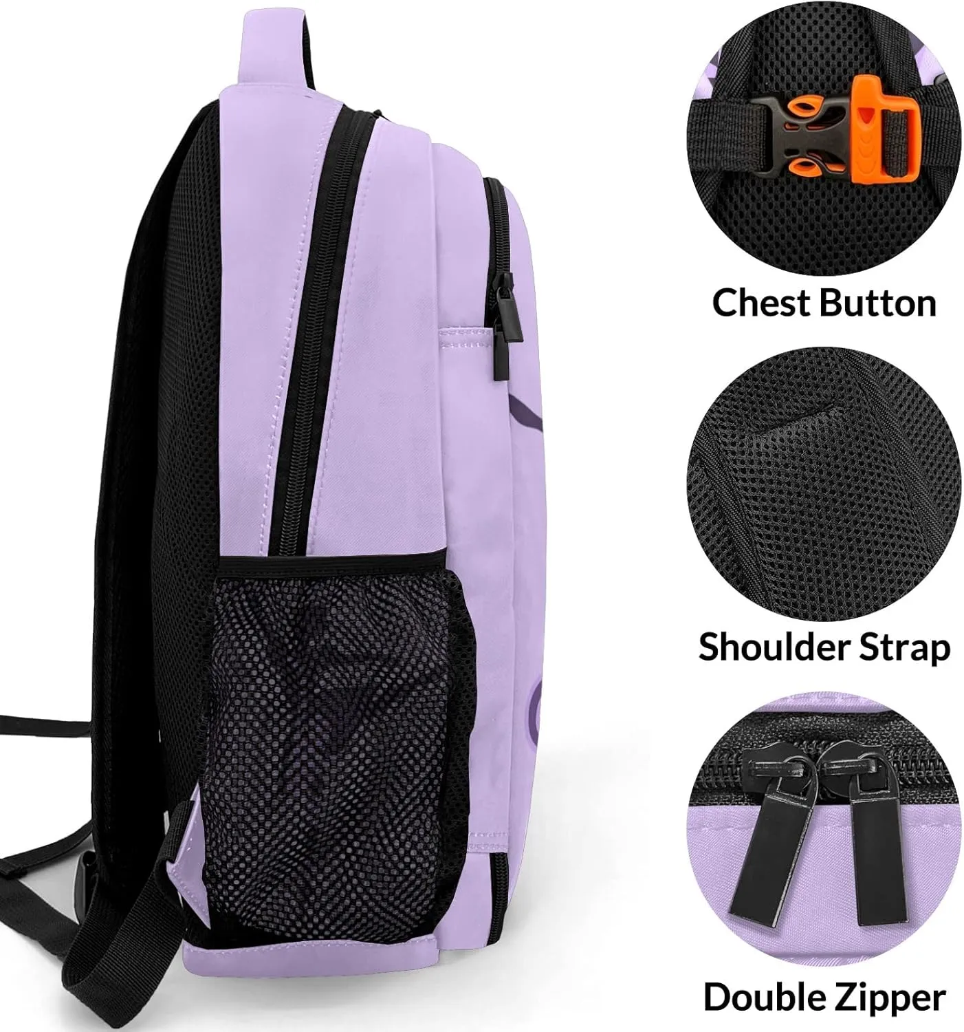 Personalized Ballet Girl Purple Backpack Casual Bag Daypack Laptop Bag for Family Party Gift