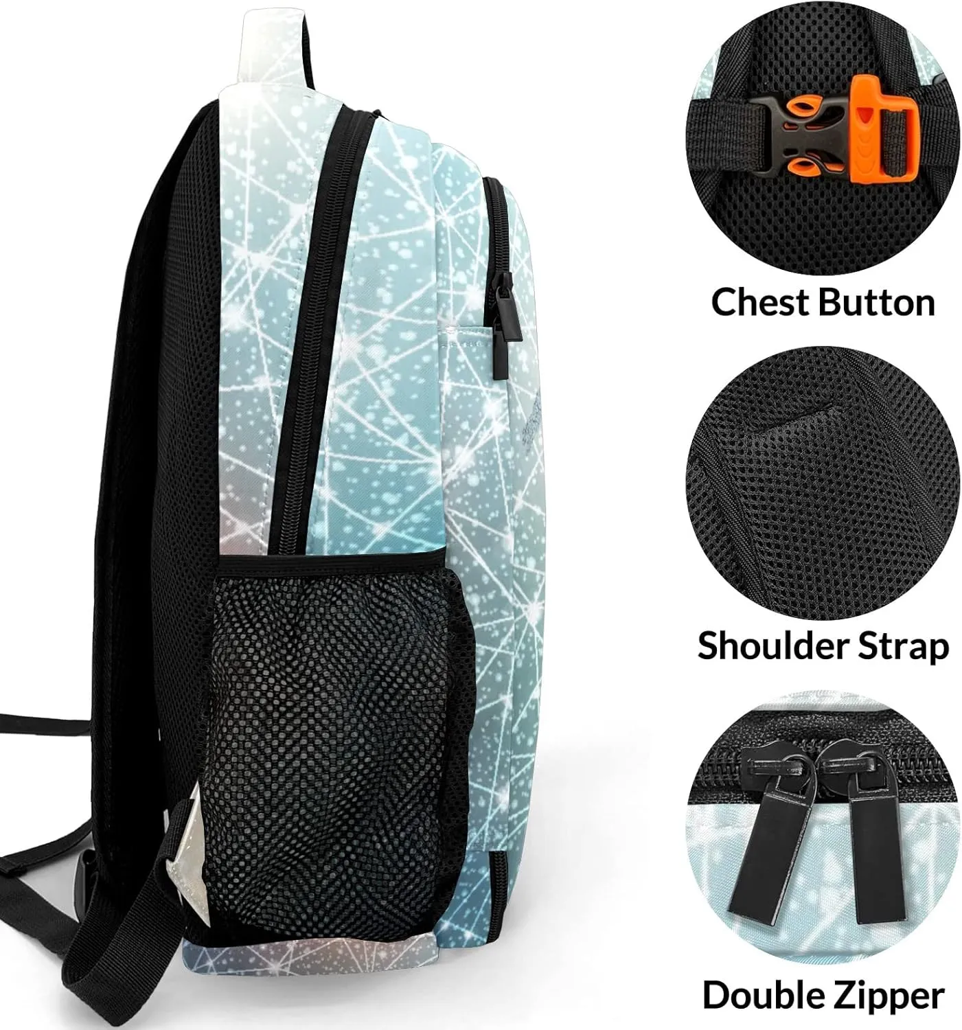 Personalized Bling Star Backpack Casual Bag Daypack Laptop Bag for Family Party Gift