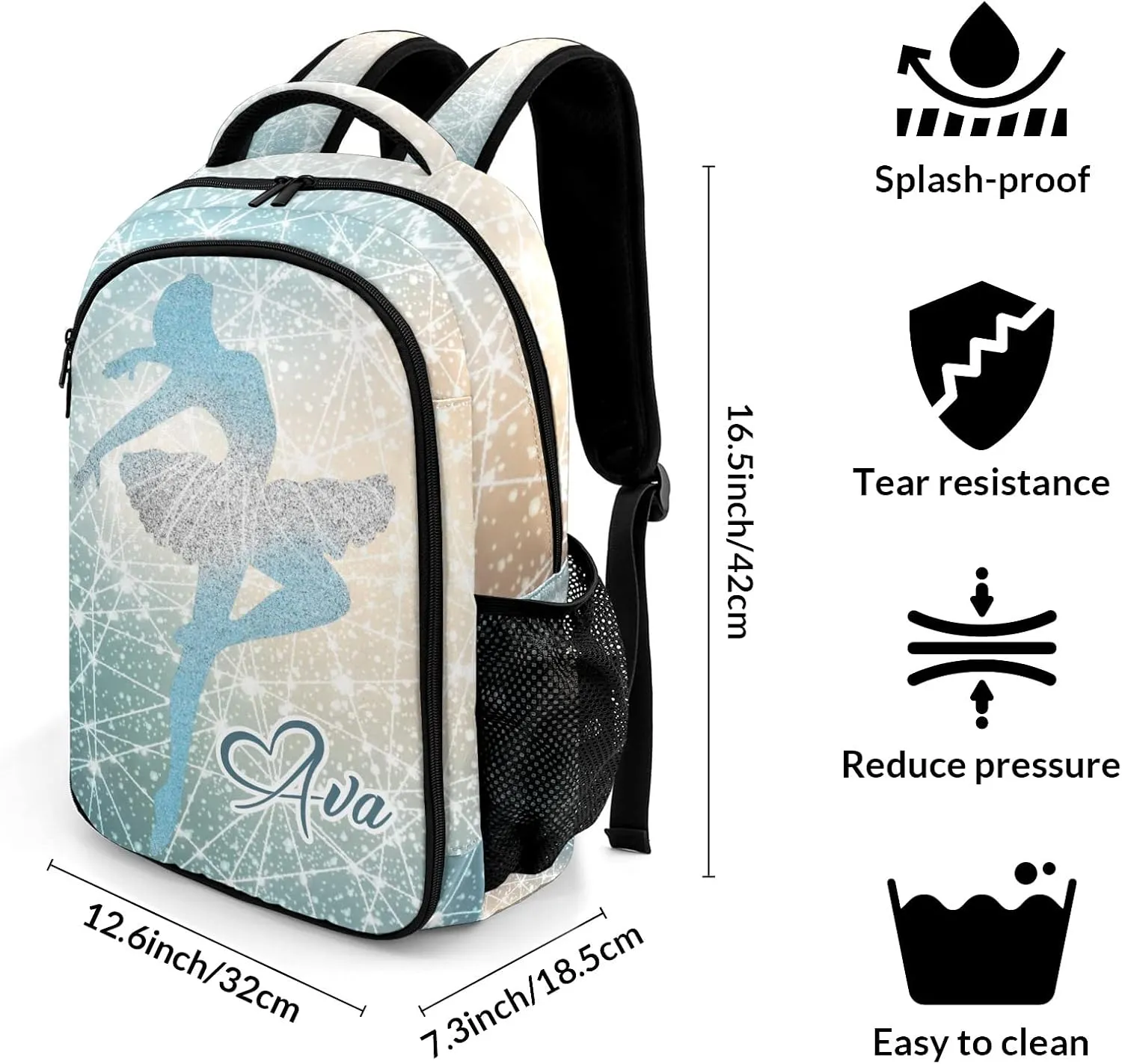 Personalized Bling Star Backpack Casual Bag Daypack Laptop Bag for Family Party Gift