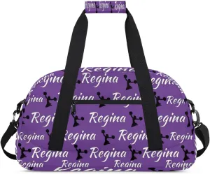 Personalized Cheerleader Bag Dance Bag for Women, Custom Gym Bag Sport Duffel Bags, Weekender Bags Travel Duffel Bag Cheerleader, Dark Purple