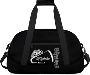 Personalized Cheerleader Sports Duffel Bags Custom Gymnastics Name Gym Dance Bags Customized Cheer Ballet Gift Overnight Weekender Bag, Black