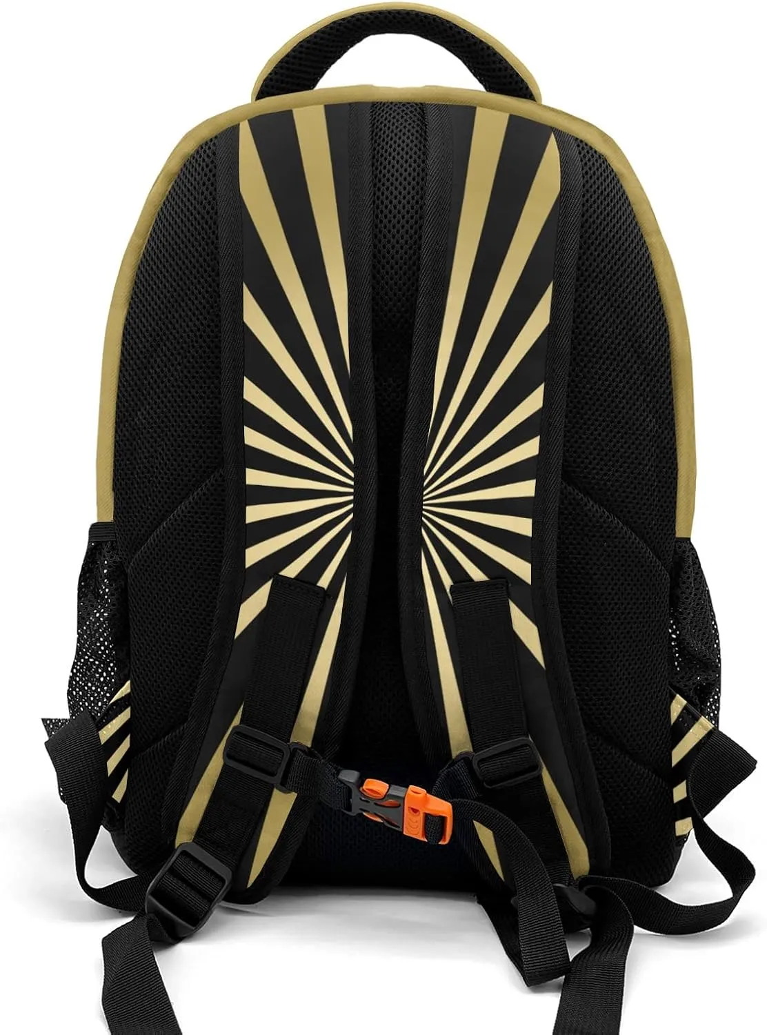 Personalized Cheerleaders Backpack Multifunctional Waterproof Laptop Bag for Travel Gift Yellow Brown Stripes Stars Cheer
