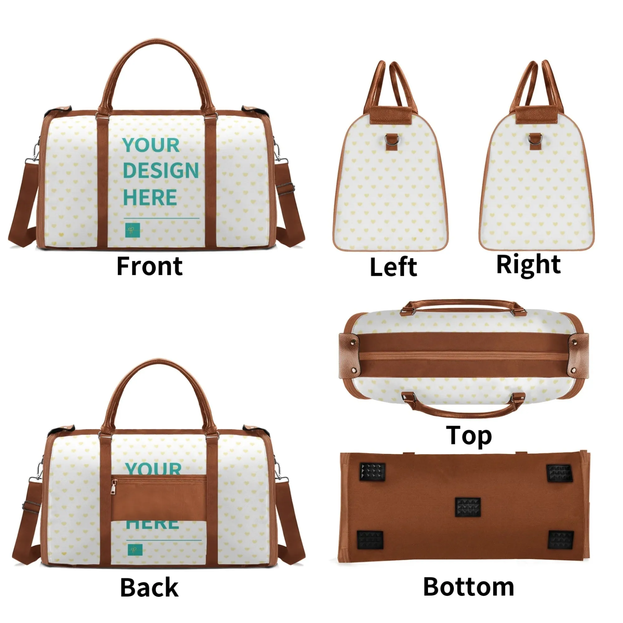 Personalized Foldable Travel Duffel Bag for Women & Men Portable Travel Luggage Bag