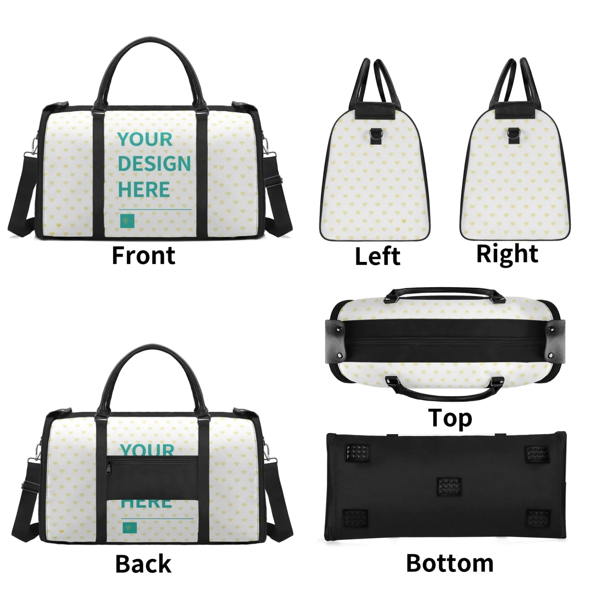 Personalized Foldable Travel Duffel Bag for Women & Men Portable Travel Luggage Bag