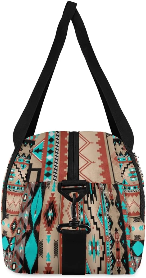 Personalized Kids Duffel Bag African Navajo Aztec,Custom Sport Gym Bag for Boys Girls,WWeekender Overnight Bags Travel Duffel Bag,Customized Kids Gift