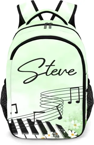 Personalized Piano Spring Music Backpack Casual Bag Daypack Laptop Bag for Family Party Gift