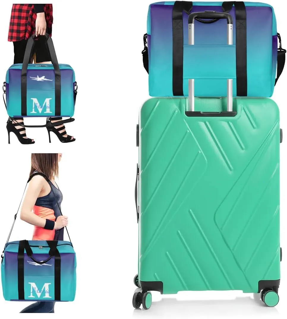 Personalized Travel Duffel Bag with Name - Custom Letter Oxford Cloth Gym Bag ，Sport Bag Weekender Overnight Bag for Traveling for Women Men Gift for Festival Style 3