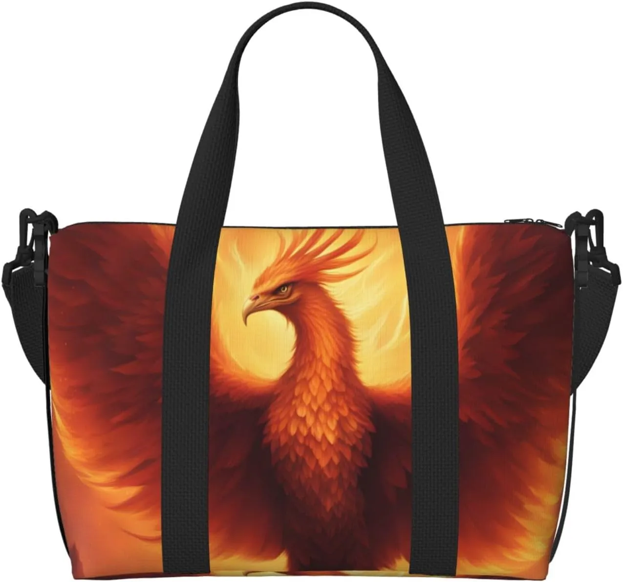 Phayah Beautiful Phoenix Crossbody Travel Bag Overnighter Duffel Bags Carry On Size Ideal For School Or Overnight Travel Bag