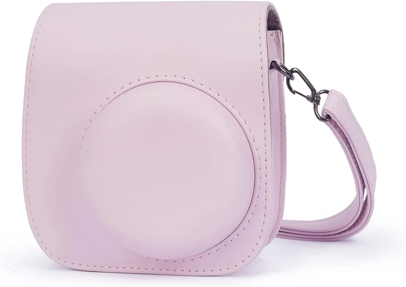 Phetium Instant mini 12 Camera Protective Case Compatible with Instax Mini 12 11,PU Leather Bag with Pocket and Adjustable Shoulder Strap (Blossom Pink)