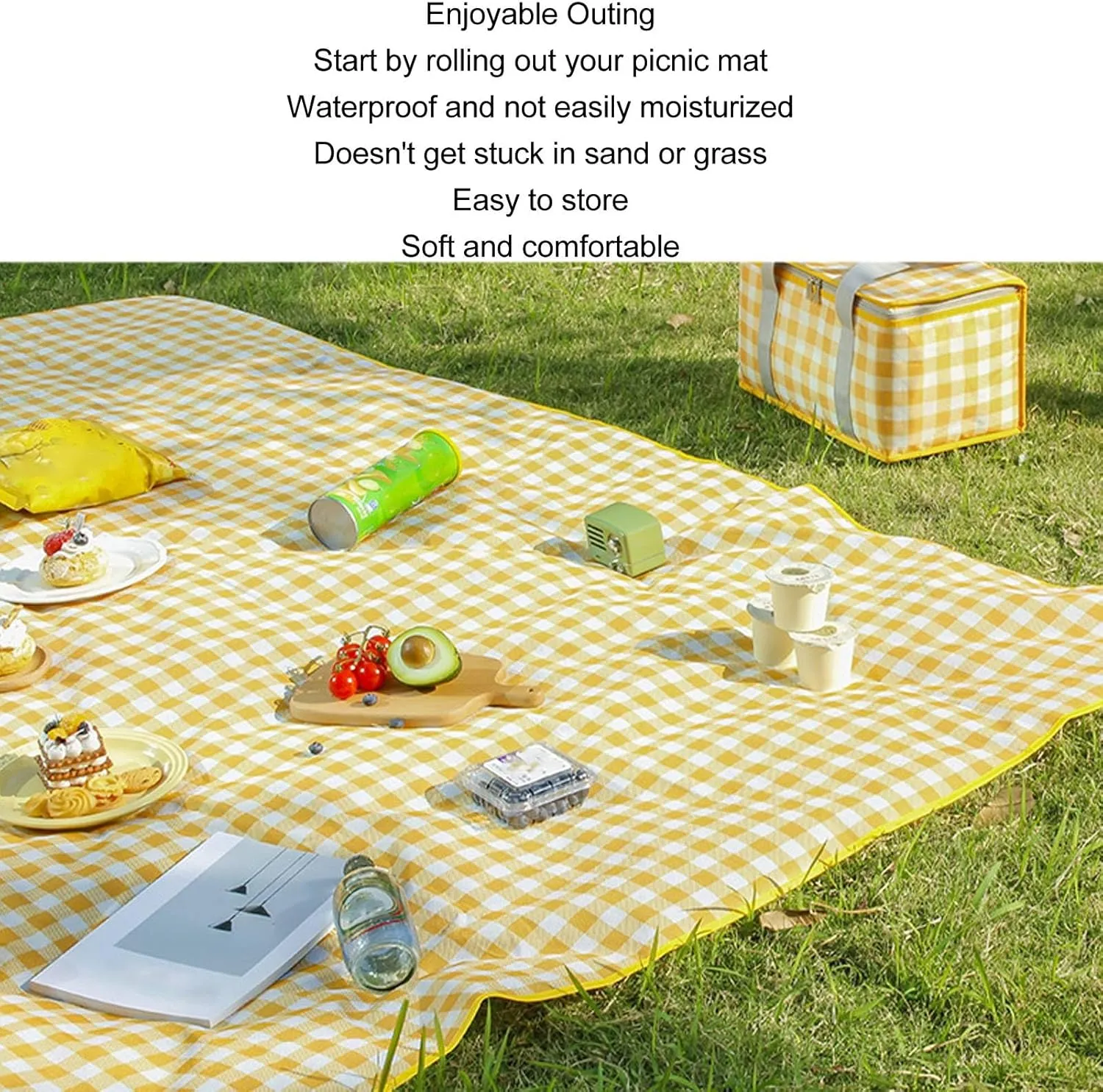 Picnic Blanket Mat Camping Picnic Blanket Picnic Oxford Cloth Mat Outdoor Traveling Blanket Picnic Thicken Mat Camping Picnic Blanket for Open Air Concerts (150x200cm / 59.1x78.7in)
