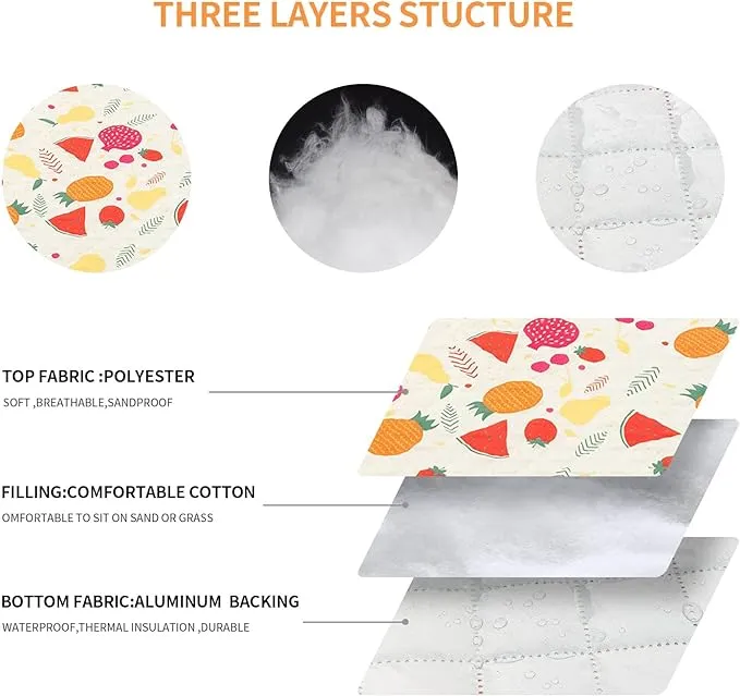 Picnic Blankets, Beach Blanket Waterproof Sandproof, Machine Washable Baby Blanket, Extra Large Outdoor Blanket, Portable Picnic Mat for Grass, Park, Beach Camping