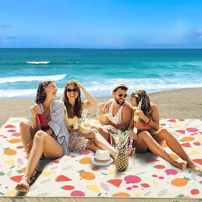 Picnic Blankets, Beach Blanket Waterproof Sandproof, Machine Washable Baby Blanket, Extra Large Outdoor Blanket, Portable Picnic Mat for Grass, Park, Beach Camping