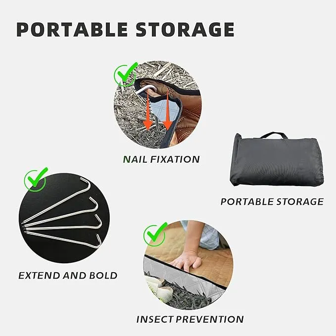 Picnic Blankets,Extra Large Waterproof Foldable,Oversized Waterproof Beach Blanket,Portable Washable Picnic Mat (Khaki 80’’*80’’)