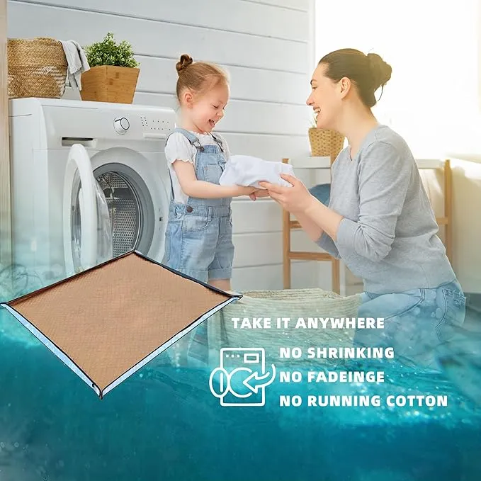 Picnic Blankets,Extra Large Waterproof Foldable,Oversized Waterproof Beach Blanket,Portable Washable Picnic Mat (Khaki 80’’*80’’)