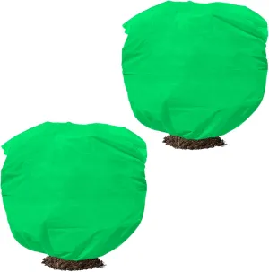 Plant Covers Frost Protection Bag Large Size Winter Drawstring Plant Covers Winter Reusable Plants Jacket for Fruit Tree Shrub Potted Plants (2 Pack 40'' x 40'')