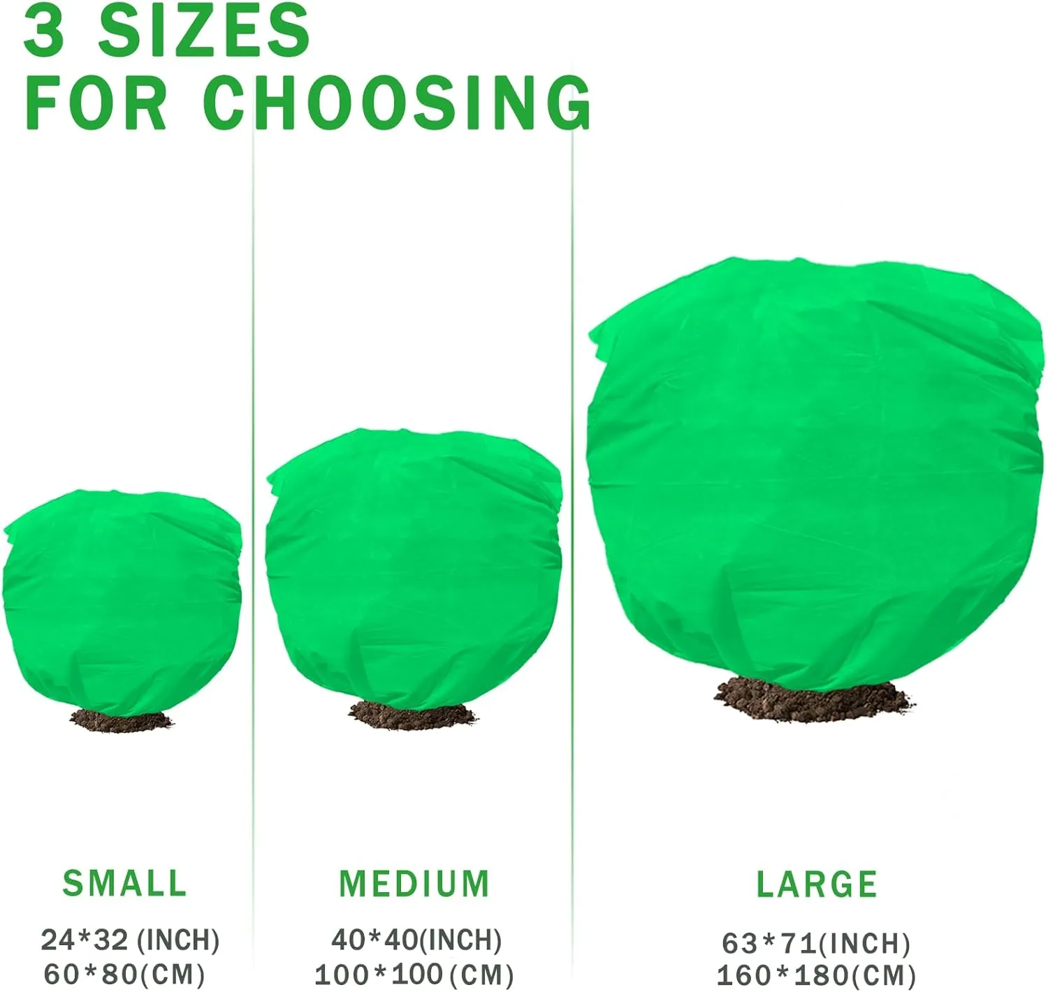 Plant Covers Frost Protection Bag Large Size Winter Drawstring Plant Covers Winter Reusable Plants Jacket for Fruit Tree Shrub Potted Plants (2 Pack 40'' x 40'')