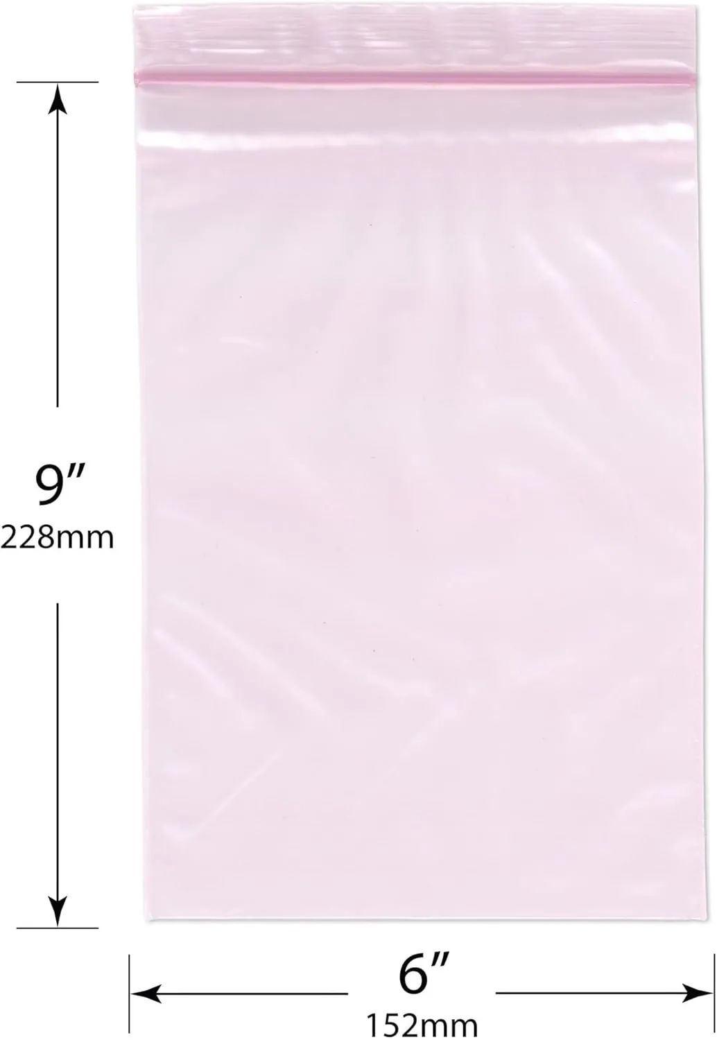 Plymor 6" x 9" (Pack of 100), 4 Mil Heavy Duty Anti-Static Zipper Reclosable Plastic Bags