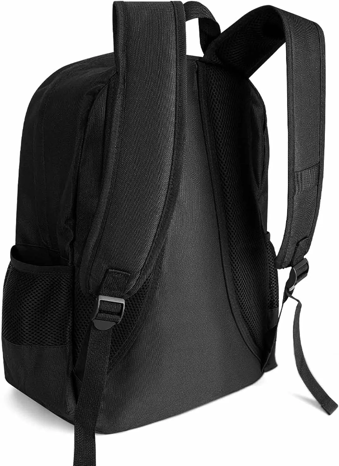 Polyester Daypack Bookbag for Gym Business Bicycle - Large Capacity Multipurpose Anti-Theft Carry On Bag, Colorful Afro American Black Woman With Butterflies Art Travel Hiking Daypack