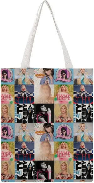 Pop Music Tote Bags, Womens Shoulder Bag, Print Travel Bag, Novelty Canvas Tote Bag Double, Funny Reusable Grocery Bag