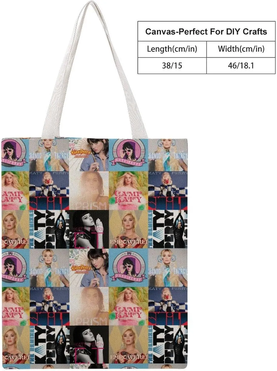 Pop Music Tote Bags, Womens Shoulder Bag, Print Travel Bag, Novelty Canvas Tote Bag Double, Funny Reusable Grocery Bag