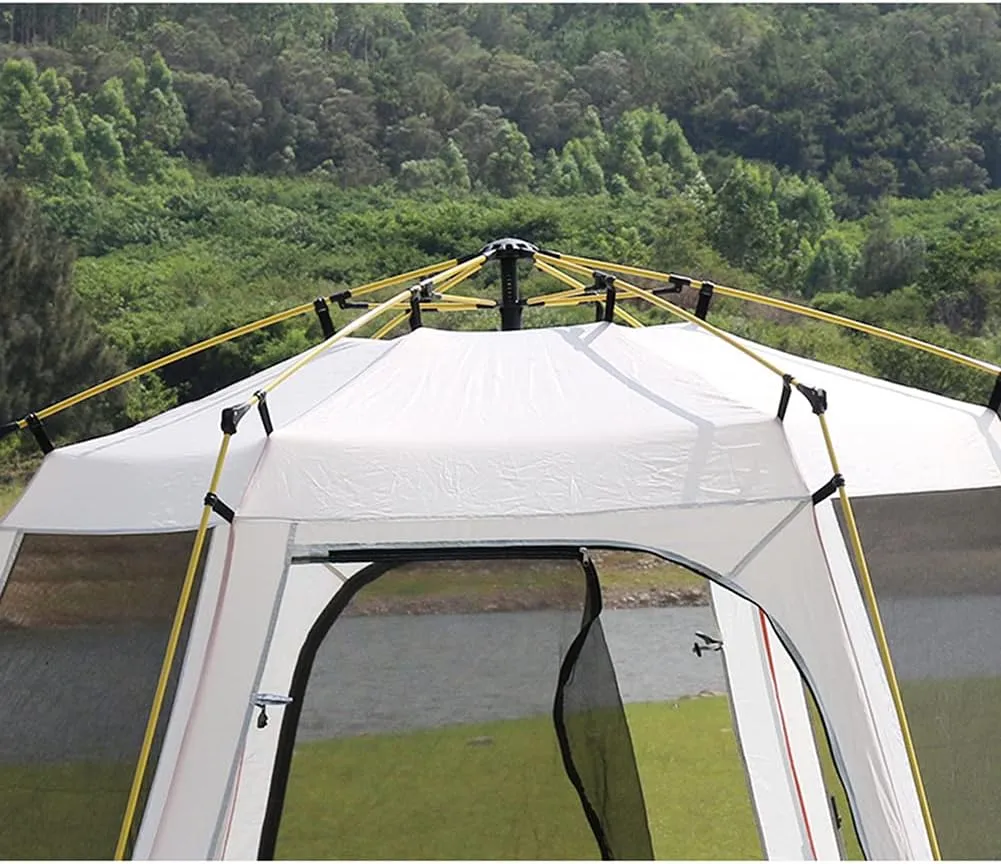 Pop Up Tent 3-8 Person Beach Tent Sun Shelter Outdoor Camping Family Tent Instant Tent Easy Set Up for Camping Backpacking Hiking Mountaineering (Green 5) (Brown 5)