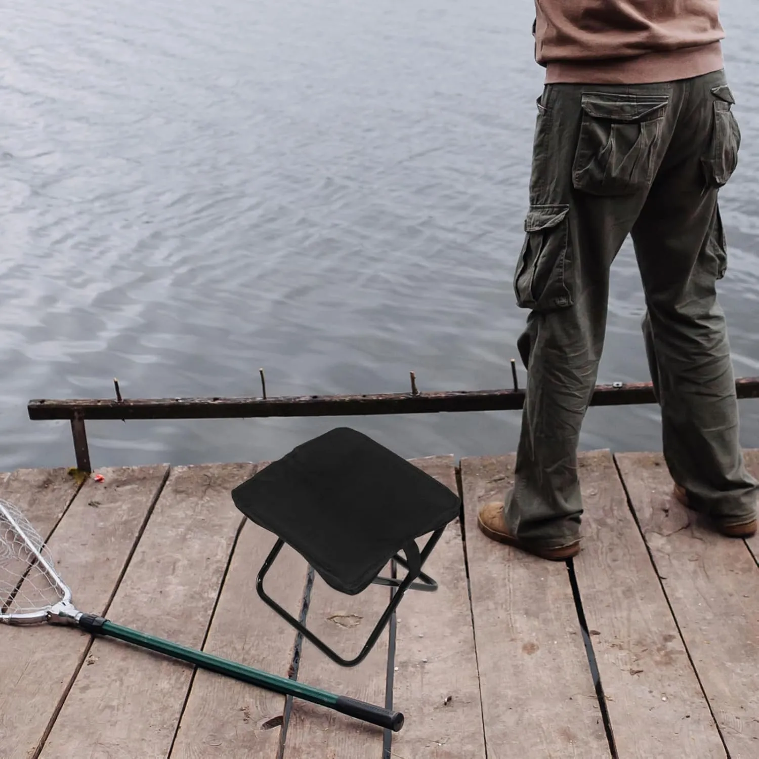 POPETPOP Folding Camp Stool Fully Foldable Portable Stool for Outdoor Adventures
