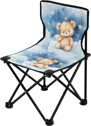 Portable Camping Folding Chairs Foldable Chair Small Bear Cute 4 Lightweight Backpacking Outdoor Outside Fishing
