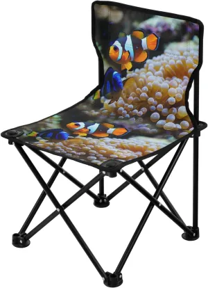 Portable Camping Folding Chairs Foldable Chair Small Clownfish Lightweight Backpacking Outdoor Outside Fishing