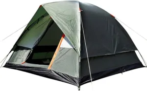 Portable Outdoor Tent Manual Erection Tent Double Layer Waterproof Oxford Base Fabric Fiberglass Pole Foldable 3-4 People for Beach,Outdoor,Travel,Hiking,Camping