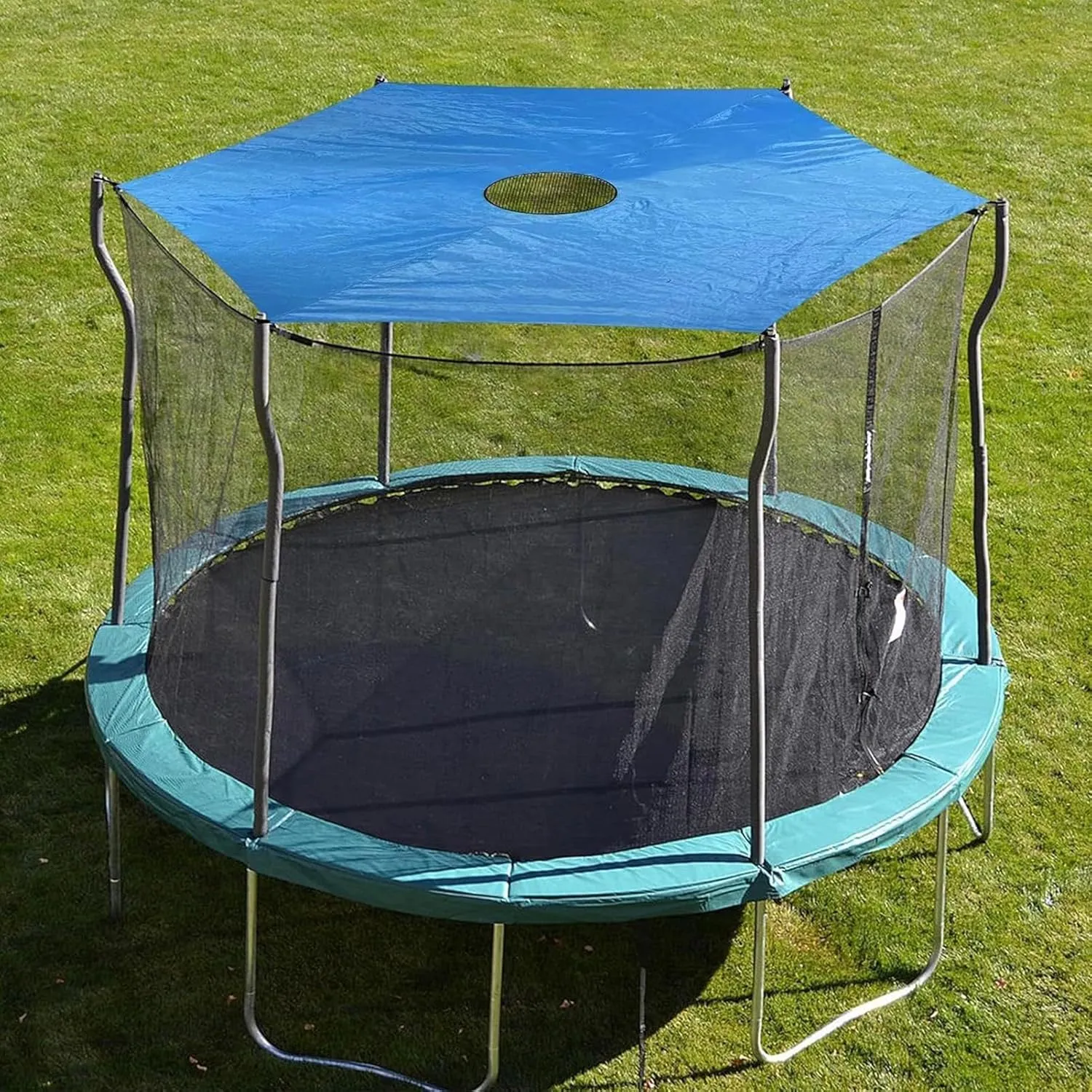 Portable Trampoline Shade Cover, Sun-Protection Anti-UV Sunshade Accessories Trampolines Canopy for Backyard Playground