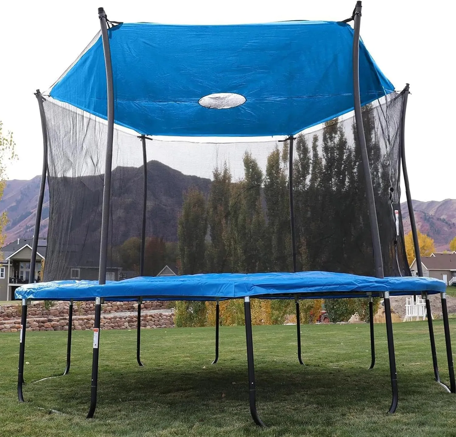 Portable Trampoline Shade Cover, Sun-Protection Anti-UV Sunshade Accessories Trampolines Canopy for Backyard Playground