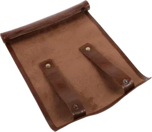 Portable Zippered Dice Bag Vintage PU Dice Organizer Roll for Travel Zipper Scratch and Dust Protection for Game Nights